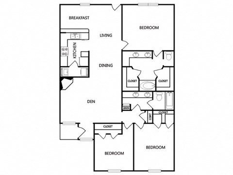 a floor plan of a house with a bedroom and a living room